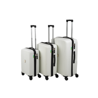 Komplet walizek podróżnych biały 3 szt. nowoczesny zestaw walizek lekkich i wytrzymałych Wowbag 7918 White