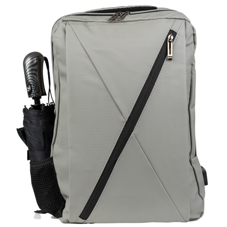 Plecak szkolny młodzieżowy szary z USB, pojemny, na laptop, do szkoły, studiów, pracy i wycieczek Wowbag BK91109 grey