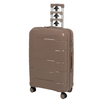 Komplet walizek beżowych 3 szt. elegancki zestaw podróżny lekkich i wytrzymałych kufrów Wowbag 6910 Champagne