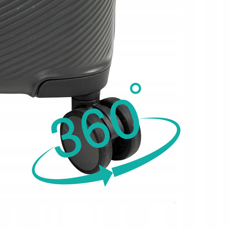 Mała walizka ciemnoszara – kabinowa, podróżna, nowoczesna i wytrzymała na kółkach Wowbag 7918 S dark grey