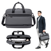 Torba na ramię na laptop 15,6 biznesowa elegancka szara 40X28X8 9L do pracy