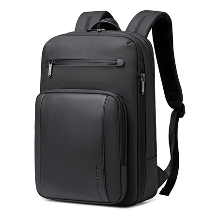 Plecak męski elegancki czarny rozszerzane komory 40X30X20 do samolotu