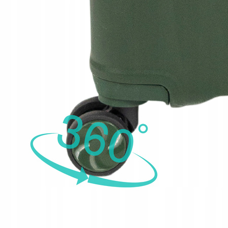 Walizka podróżna duża ciemnozielona na kółkach – lekka, elegancka i wytrzymała 100 L Wowbag 7905 L dark green