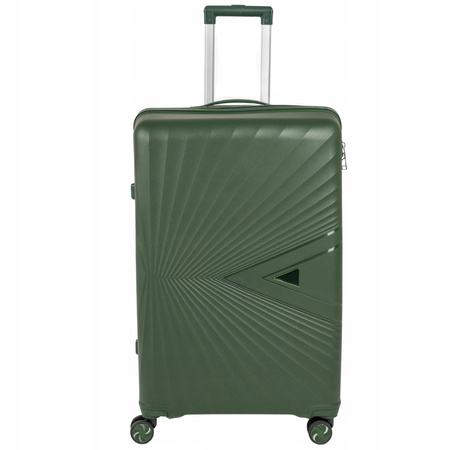 Walizka podróżna duża ciemnozielona na kółkach – lekka, elegancka i wytrzymała 100 L Wowbag 7905 L dark green