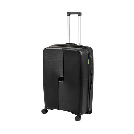 Walizka na kółkach czarna średnia – elegancka, funkcjonalna, do samolotu, lekka i pojemna Wowbag 7918 M black