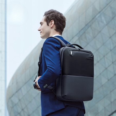 Szary plecak miejski biznesowy, 10 l, na laptopa 15,6", wodoodporny, elegancki i funkcjonalny. Arctic Hunter B00681 Grey