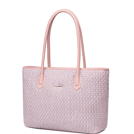 Torba damska shopper różowa na ramię 17,9 l elegancka, pojemna, na co dzień i do pracy z zamkiem. CHANTRIA CB800 Pink.