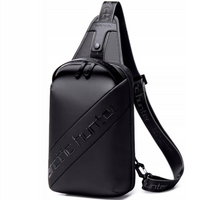 Saszetka na ramię męska damska czarna miejska wodoodporna stylowa funkcjonalna 5,5 L. Arctic Hunter XB00121Black