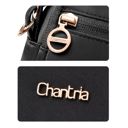 Torebka damska czarna na ramię crossbody mała nylonowa wodoodporna