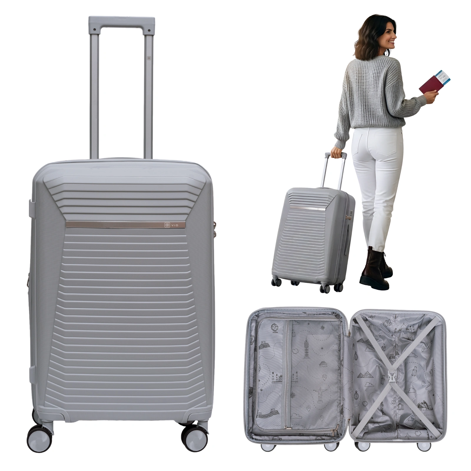 Walizka średnia jasnoszara podróżnicza 67L 3,5kg zamek TSA polipropylenowa pol_pl_Walizka-srednia-jasnoszara-podroznicza-67L-3-5kg-zamek-TSA-polipropylenowa-355_7