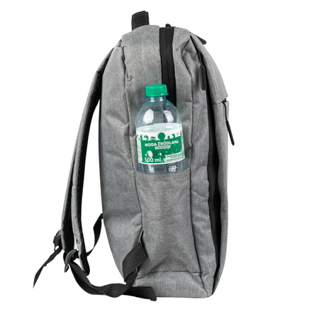 Plecak miejski szary materiałowy lekki do szkoły i na studia dla dziewczyn i chłopaków HN212701 grey