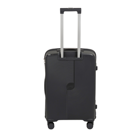 Zestaw walizek podróżnych czarnych 3 szt. komplet walizek polipropylenowych na kółkach Wowbag 7918Black