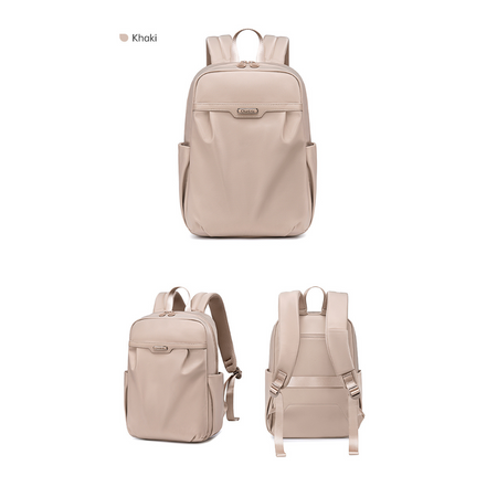 Beżowy plecak damski miejski, 9,8 l, modny i wodoodporny, na laptopa 13", na co dzień. CHANTRIA CB769khaki.