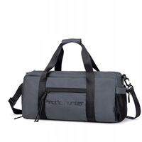 Szara torba sportowa 25 l uniwersalna, trwała i wodoodporna do pracy i na trening. Arctic Hunter LX00537 Grey.