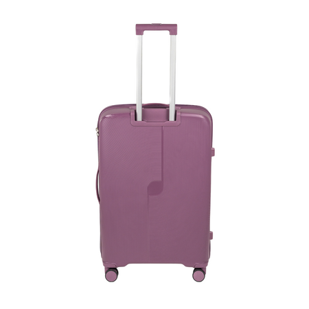 Duża walizka fioletowa na kółkach – elegancka, trwała i lekka walizka podróżna do samolotu Wowbag 7918 L purple