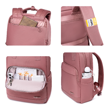 Plecak damski modny różowy cabin size bagaż podręczny do pracy na studia