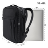 Plecak podróżny do samolotu 50x33x20 czarny kabinowy Ryanair Wizz Air WJ8572C black