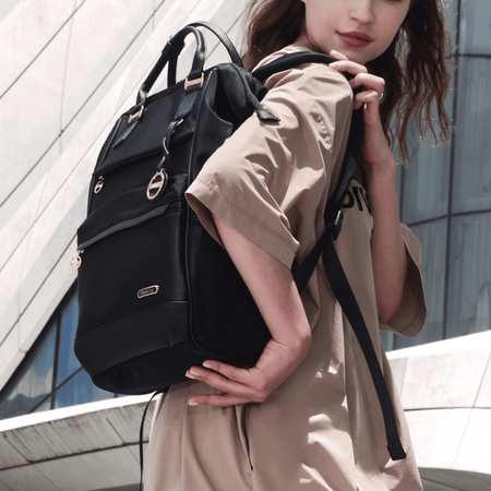 Plecak damski miejski czarny  na studia do pracy pojemny CHANTRIA CB00788black