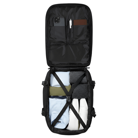 Plecak czarny kabinowy podróżny 50x33x20 na pokład Wizzair LOT WJ8423 black