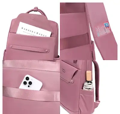 Elegancki plecak różowy damski miejski na laptop modny na studia do pracy