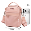 Torebka damska crossbody mała na ramię nylonowa różowa wodoodporna elegancka