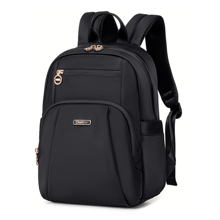 Plecak damski czarny elegancki z nylony wodoodpornego z miejscem na tablet