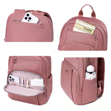 Plecak damski miejski róż dla dziewczyny mały elegancki modny na co dzień