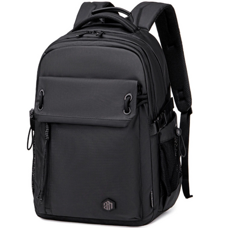 Czarny plecak miejski młodzieżowy, 25 l, wodoodporny, na laptopa 15,6", stylowy, na co dzień. Arctic Hunter B00531Black.