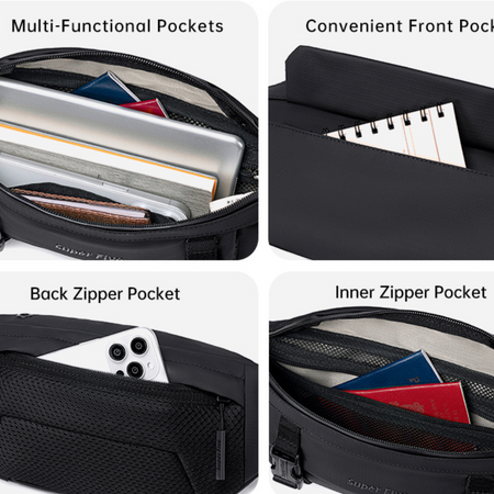 Nerka damska czerwona wodoodporna saszetka na spacer sportowa praktyczna 3,5 L Super Five FXB755Red