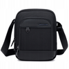 Saszetka męska czarna na ramię torba miejska biznesowa wodoodporna modna stylowa 2,7 L Arctic Hunter K00689Black