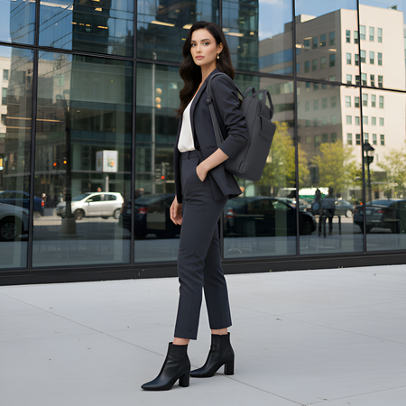 Elegancki damski plecak czarny miejski do pracy i na studia na laptopa i format A4 CHANTRIA CB00628black