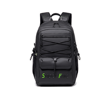 Czarny plecak miejski młodzieżowy, wodoodporny, na laptop 15,6", 23 l – na studia i podróże. SUPER FIVE FB522 Black.