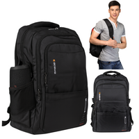 Miejski młodzieżowy plecak — do szkoły na pracę podróże wodoodporny pojemny Wowbag BG82237 black
