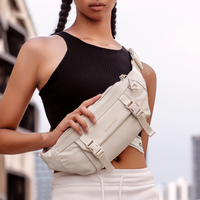 Nerka damska biała miejska saszetka na pas i ramię młodzieżowa stylowa wodoodporna 3,5 L Super Five FXB755White