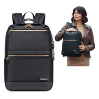 Plecak damski miejski stylowy czarny pojemny na laptopa na studia do pracy