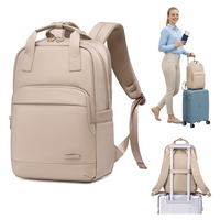 Plecak miejski damski beż modny na co dzień do samolotu bez opłat Ryanair