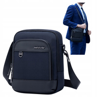 Saszetka męska granatowa wodoodporna torba na ramię miejska biznesowa elegancka funkcjonalna 2,7 L Arctic Hunter K00689Blue