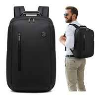Plecak męski miejski elegancki biznesowy na laptop 15,6 czarny z USB portem