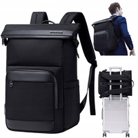 Czarny plecak biznesowy miejski, 18,7 l, wodoodporny, na laptop 15,6", stylowy i pojemny. Arctic Hunter B00684 Black.