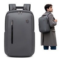 Plecak męski szary miejski z USB wejściem do pracy na studia na co dzień B00915 grey