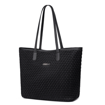 Torba damska shopper czarna elegancka, pojemna 15,6 l, na ramię, modna na co dzień i do pracy. CHANTRIA CB801 Black.