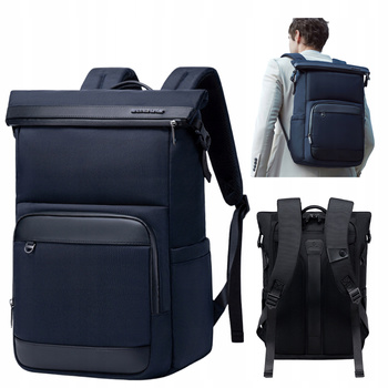Niebieski plecak miejski biznesowy, 18 l, wodoodporny, na laptop 15,6", podróżny i codzienny. Arctic Hunter B00684 Blue.