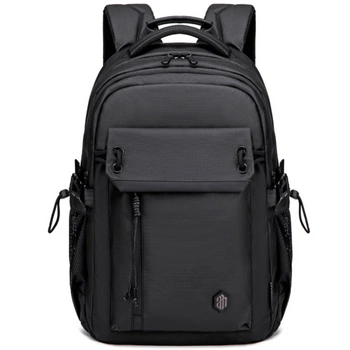 Czarny plecak miejski młodzieżowy, 25 l, wodoodporny, na laptopa 15,6", stylowy, na co dzień. Arctic Hunter B00531Black.