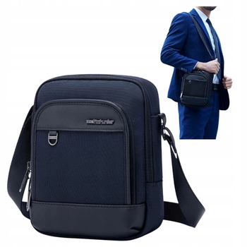 Saszetka męska granatowa wodoodporna torba na ramię miejska biznesowa elegancka funkcjonalna 2,7 L Arctic Hunter K00689Blue