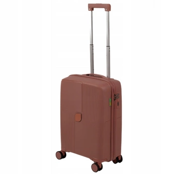 Walizka kabinowa różowo-złota – mała, podróżna, elegancka, modna i praktyczna na kółkach Wowbag 7918 S rose gold