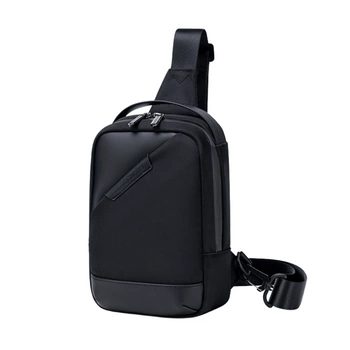 Saszetka męska czarna na ramię torba miejska biznesowa wodoodporna stylowa praktyczna 2,7 L Arctic Hunter XB00693Black