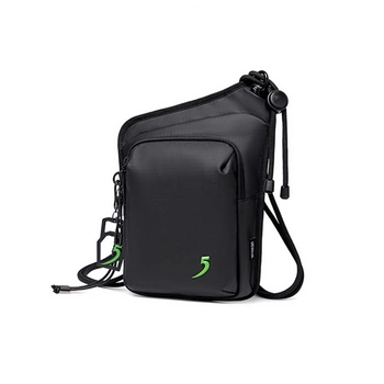 Saszetka na ramię czarna wodoodporna miejska męska damska sportowa stylowa młodzieżowa FKB515Black