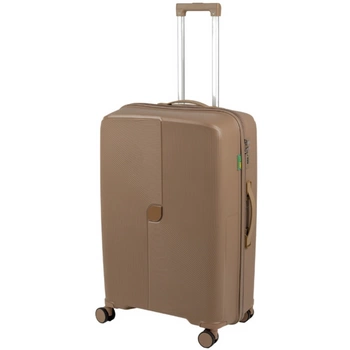 Walizka do samolotu beżowa średnia – modna, trwała, na kółkach, elegancka i praktyczna Wowbag 7918 M champagne