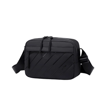 Torebka listonoszka czarna miejska wodoodporna modna na ramię elegancka uniwersalna 2,6 l Super5 FKB754Black