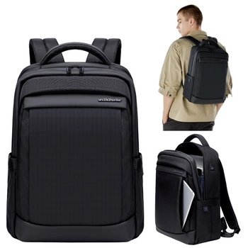 Plecak miejski czarny męski wodoodporny na laptopa 15,6" do pracy Arctic Hunter B00478 black